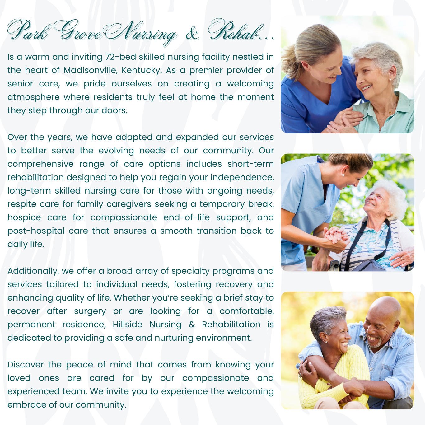 Park Grove Welcome Page